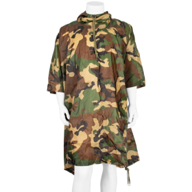 Ripstop Poncho - Woodland Camo