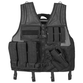 Big & Tall Assault Cross Draw Vest Black - 2Xl/3Xl